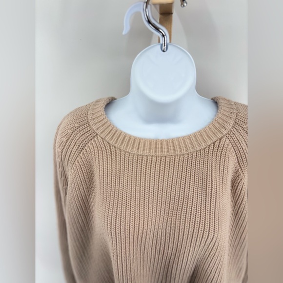 JENNI KAYNE Cotton Fisherman Crewneck Sweater Womens Size 1X Minimalist - Picture 5 of 10